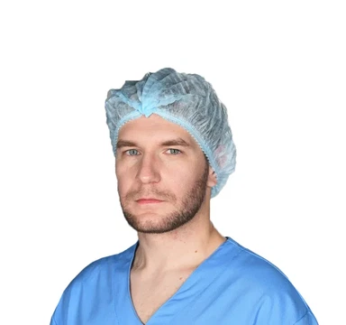 Набор медицинских шапочек одноразовых Чистовье, 603-204, синий, 50 шт