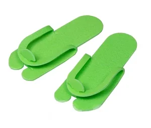 Тапочки из вспененного полиэтилена, 5 мм, зеленого цвета, 25 пар/коробка