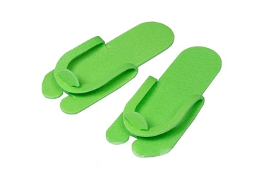 Тапочки из вспененного полиэтилена, 5 мм, зеленого цвета, 25 пар/коробка